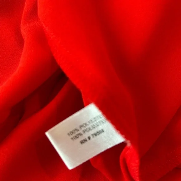 Violet & Claire Vibrant Red Sleeveless Blouse - Picture 3 of 5